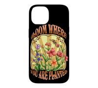 Custodia per iPhone 14 Bloom Where You Are Planted Design vintage floreale