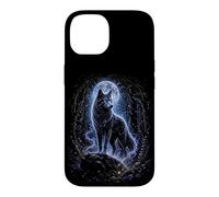 Custodia per iPhone 14 Blue Moon Wolf Mistico Foresta Fantasia Gotica Grafica