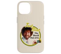 Custodia per iPhone 14 Bob Ross Just Beat The Devil Out of It