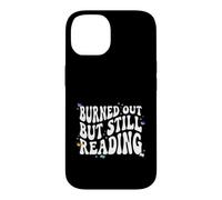 Custodia per iPhone 14 Bookish Burned Out But Still Reading Retro Book Club