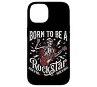 Custodia per iPhone 14 Born To Be A Rockstar Rock N Roll Rock Band Chitarrista Punk