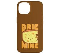 Custodia per iPhone 14 Brie Mine Cheese Pun Divertente Coppia Carina Grafica