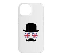 Custodia per iPhone 14 British Gentleman - Cappello a bombetta, motivo: aviatori Union Jack
