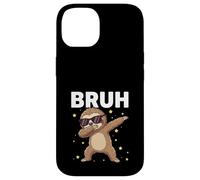 Custodia per iPhone 14 Bruh Dabbing Sloth Occhiali da sole divertenti bradipo dabbing carino bambini