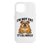 Custodia per iPhone 14 Bulldog inglese Im Not Fat Its All Muscle Dog Humor