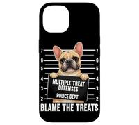 Custodia per iPhone 14 Bulldog Mugshot Multiple Treat Reati incolpano i dolcetti
