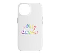 Custodia per iPhone 14 Buon Natale Gay Arte Arcobaleno Queer Holiday Amore LGBTQ