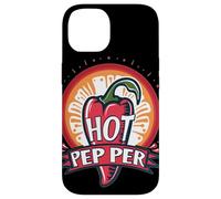 Custodia per iPhone 14 Burning Red Pepper Outfit per Uomo e Donna