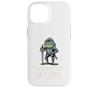 Custodia per iPhone 14 Burnt Out M'Lord Frog Knight Fantasy Meme Quote Men Women