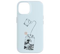 Custodia per iPhone 14 Bustina di tè Great Wave Estetica giapponese
