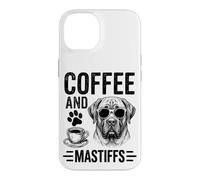 Custodia per iPhone 14 Caffè E Mastini Divertente Mastino