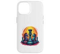 Custodia per iPhone 14 Capolavoro degli scacchi al tramonto - Re e cavalieri degli scacchi audaci