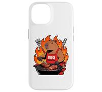 Custodia per iPhone 14 Capybara Cooking Grill BBQ Funny Gift Capybara
