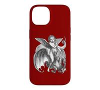 Custodia per iPhone 14 Carattere alato demoniaco cavalcando un drago a due teste ritagliato