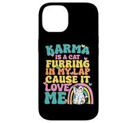Custodia per iPhone 14 Carino Karma è un gatto furring nel mio giro perché mi ama