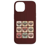 Custodia per iPhone 14 Carino Mothman Valentine Puns Cryptid Lover Cards