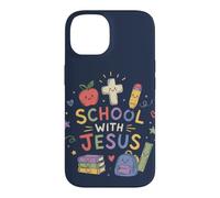 Custodia per iPhone 14 Carino Scuola Cristiana Con Gesù Insegnante Studente Aula