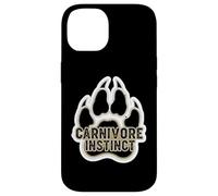 Custodia per iPhone 14 Carnivore Instict Paw Print Mangiatore di carne Diet Nutrition Fan