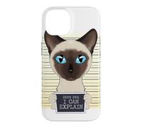 Custodia per iPhone 14 Caro papà, posso spiegare, io gatto siamese, papà, io