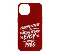 Custodia per iPhone 14 Carpenter 40° anniversario di compleanno, perfetto falegname