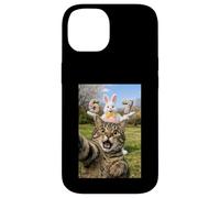 Custodia per iPhone 14 Cat Selfie Six Seven Easter Day Bunny 67 Meme Rabbit Kids