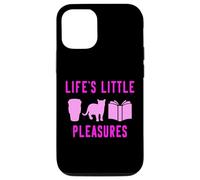 Custodia per iPhone 14 Cats Books and Coffee - Life's Little Pleasures (Pink)