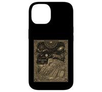 Custodia per iPhone 14 Celeste Jaguar Costellazione Tarocchi Carta Luna Giungla