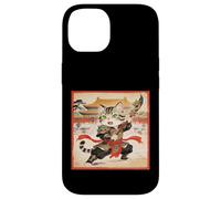 Custodia per iPhone 14 Chibi asiatico cinese guerriero gatto - Meow Kung Fu Vintage Art