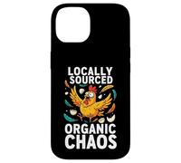 Custodia per iPhone 14 Chicken Farmer Locally Sourced Organic Chaos Hen