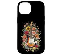 Custodia per iPhone 14 Chitarra Love Floral Botanical Cottagecore Flowers Chitarrista