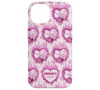 Custodia per iPhone 14 Chucky And Tiffany Flaming Hearts All-Over Print