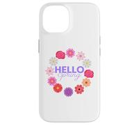 Custodia per iPhone 14 Ciao Primavera Sole Sole Fiore Donna Pasqua Festa della Mamma