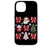 Custodia per iPhone 14 Cioccolata calda con fiocchi di Babbo Natale