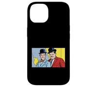 Custodia per iPhone 14 Classico Comico Duo Pop Art Retro Bombetta Cappello Illustrazione