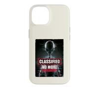 Custodia per iPhone 14 Classified Aliens Exist, grafica glitch, design fantascientifico retrò