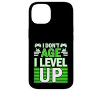 Custodia per iPhone 14 Compleanno Umorismo Non invecchiare Livello Up Giocatore Compleanno