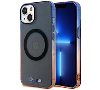 Custodia per iPhone 14 con paraurti sfumato BMW e MagSafe, colore grigio