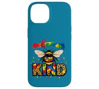Custodia per iPhone 14 Consapevolezza dell'autismo Be Kind - Cute Rainbow Bee Puzzle Awareness