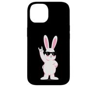 Custodia per iPhone 14 Cool Bunny Rock On Funny Rabbit Occhiali da sole Design