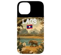 Custodia per iPhone 14 Cool Laos Nature Costume per elefante e gli amanti del paese