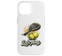 Custodia per iPhone 14 Cool Padel Lets Play Racchetta Palla Splash Divertente Grafica