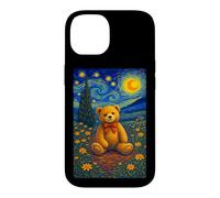 Custodia per iPhone 14 Cool Teddy Bear in the Starry Night Painting Concept Art