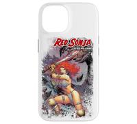 Custodia per iPhone 14 Copertina a fumetti Red Sonja Jim Lee She-Devil Sword Queen Warrior