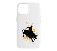 Custodia per iPhone 14 Coraggioso Bull Rider in Azione Rodeo
