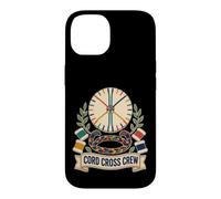 Custodia per iPhone 14 CORD CROSS CREW Kumihimo Disco Intreccio Bobine