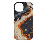 Custodia per iPhone 14 Cosmic Space, vortice, pianeti, arte retrò, boho, stravagante, groovy