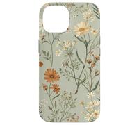 Custodia per iPhone 14 Cottagecore botanico da giardino floreale con fiori selvatici verde salvia