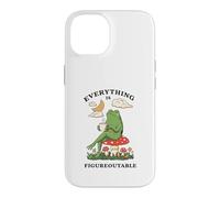 Custodia per iPhone 14 Cozy Cottagecore Coffee Frog Art