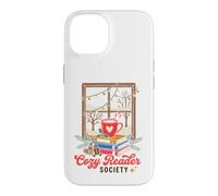 Custodia per iPhone 14 Cozy Reader Society Christmas Book Lover Winter Reading