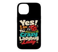 Custodia per iPhone 14 Crazy Ladybug Lady Gardener Insetto Umorismo
